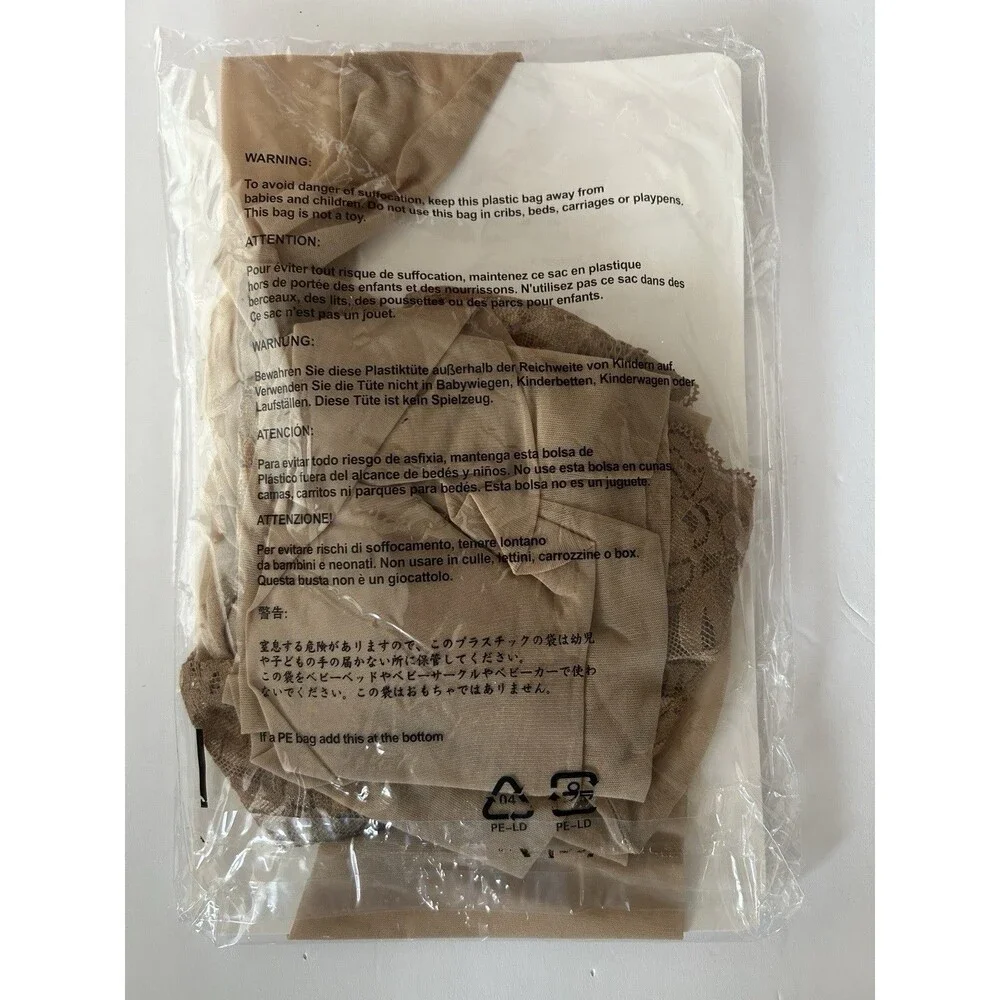 DancMolly Silky Thigh High Nylon Stockings NUDE Women's Size C/D 1 Pair NEW